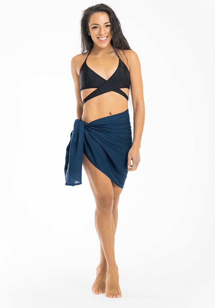 Navy sarong hot sale skirt