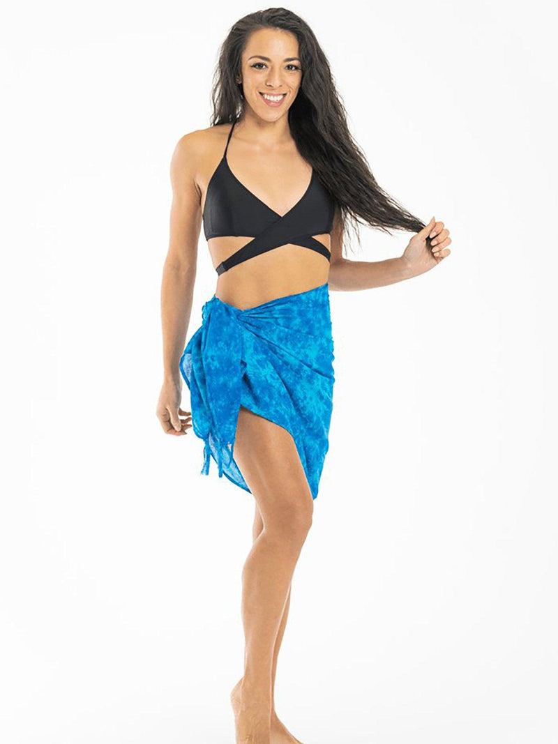 Blue Acid Wash Mini Sarong - Hula - Sarong - Hula Beach