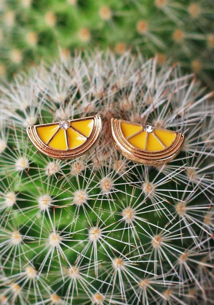 Lemon Slice Stud Earrings - Hula - Earrings - Hula Beach