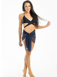 Navy Blue Chiffon Sarong - Hula - Sarong - Hula Beach