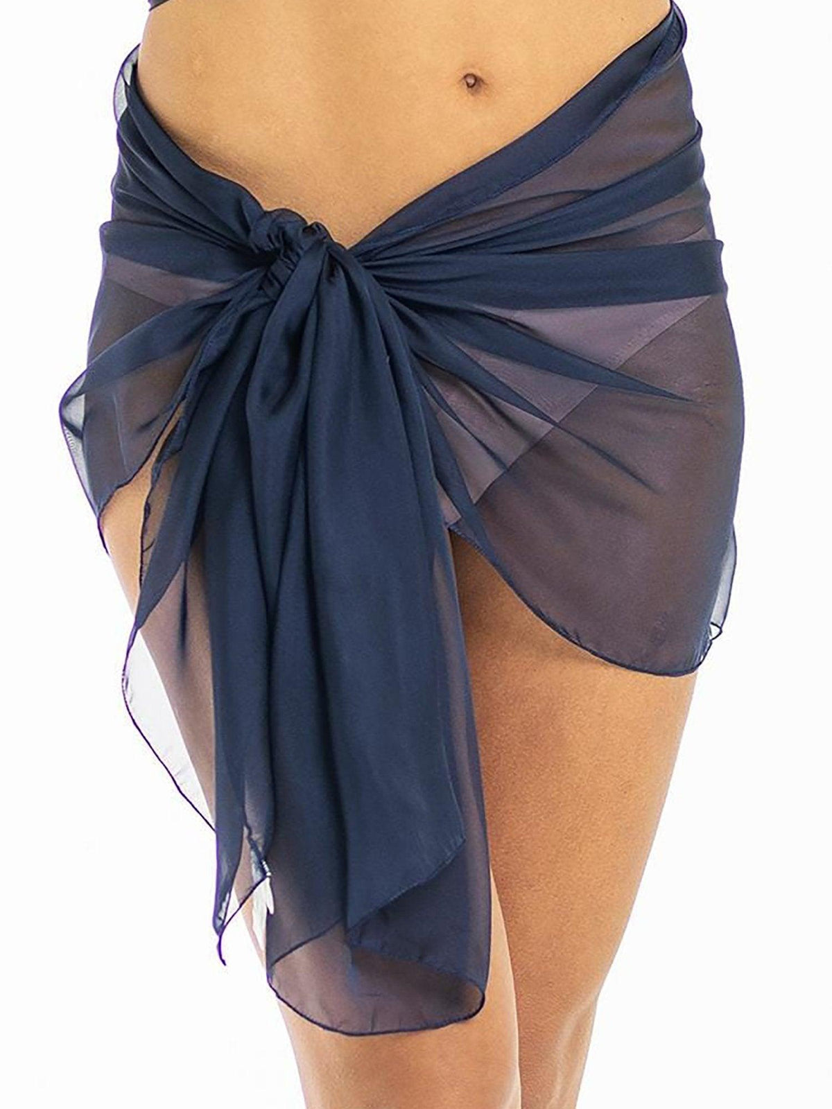 Navy Blue Chiffon Sarong - Hula - Sarong - Hula Beach