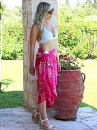 Pink Balinese Tie Dye Sarong - Hula - Sarongs - Hula