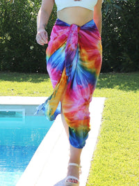 Pink Rainbow Tie Dye Long Sarong - Hula - Sarong - Hula Beach