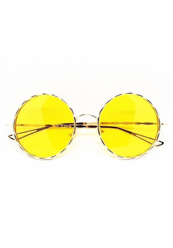 Yellow Round Sunglasses - Hula - Sunglasses - Hula Beach